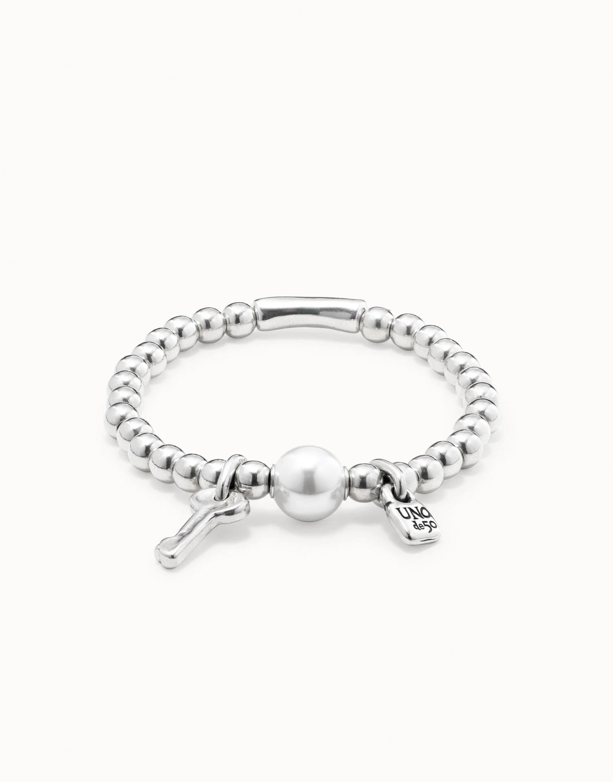 Uno de 50 Bangle Bracelet with Pearl