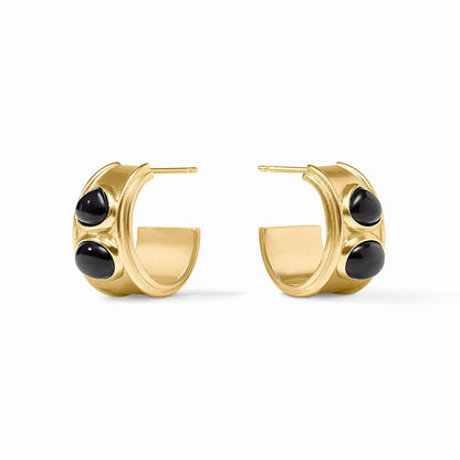 Julie Vos Dolce Stone Hoop Obsidian Black