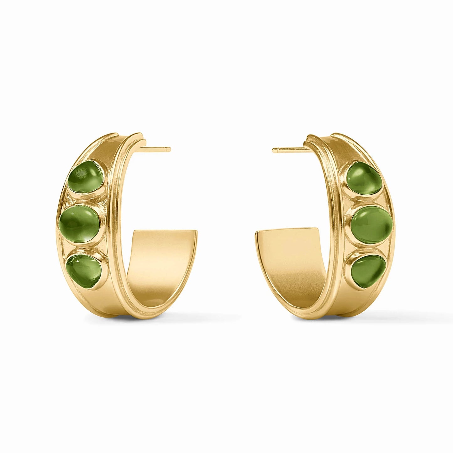 Julie Vos Dolce Stone Hoop Iridescent Palmetto Green
