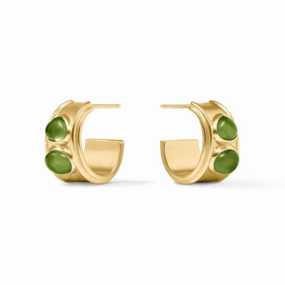 Julie Vos Dolce Stone Hoop Iridescent Palmetto Green