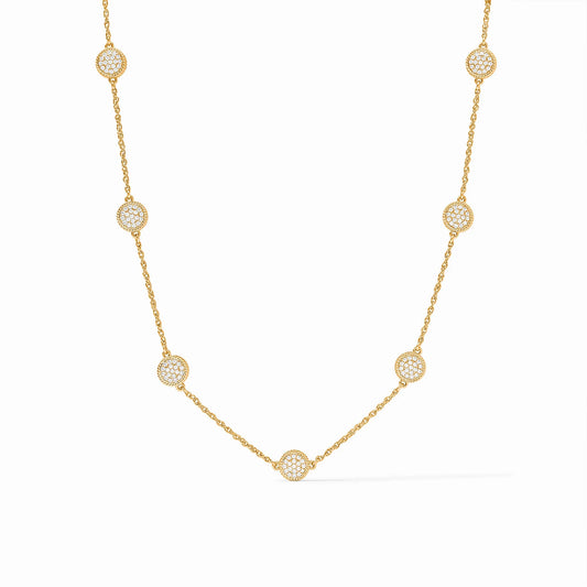 Julie Vos Windsor Station Necklace Pave Cubic Zirconia