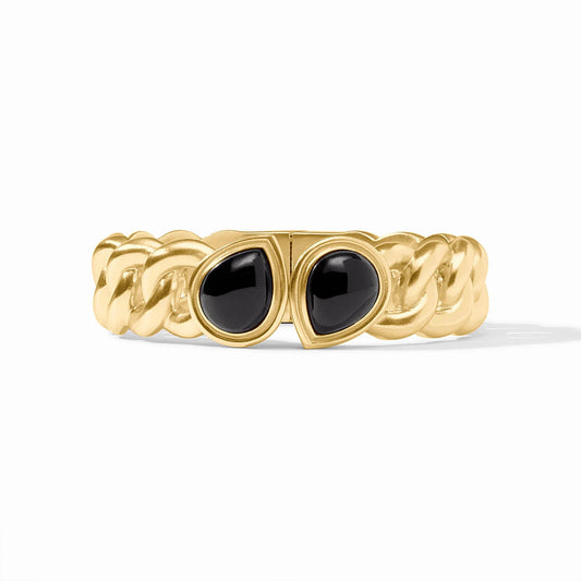 Julie Vos Dolce Hinge Bangle Bracelet Black