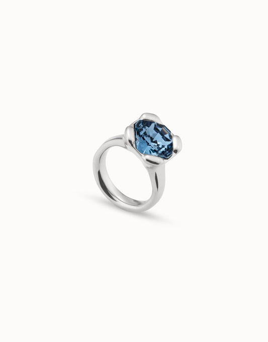 Uno Ring With Blue Crystal