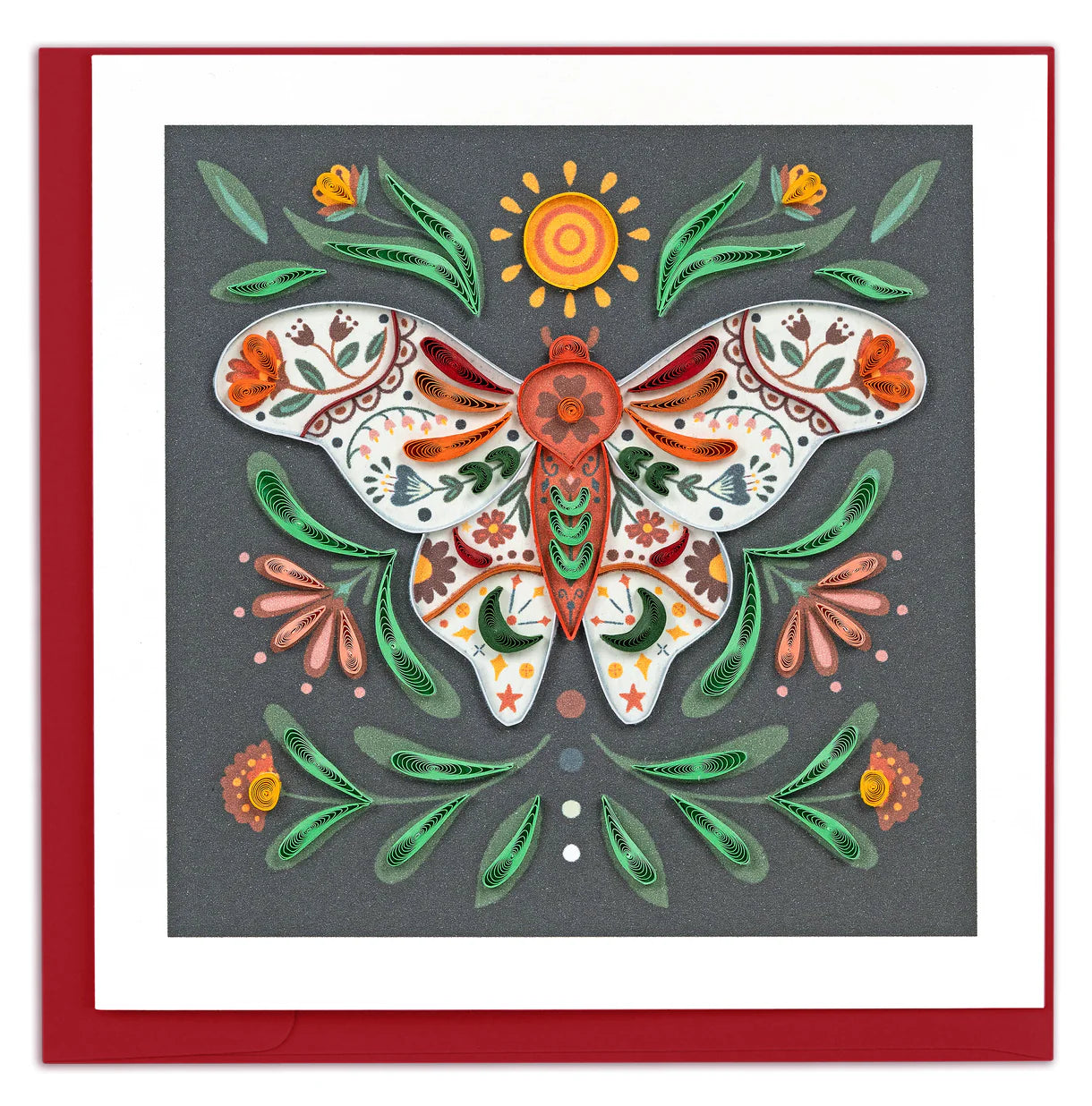Quilling Card Cottage Core Moth