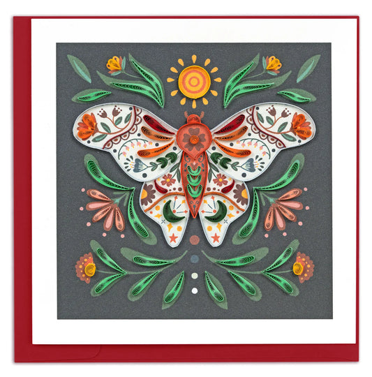 Quilling Card Cottage Core Moth