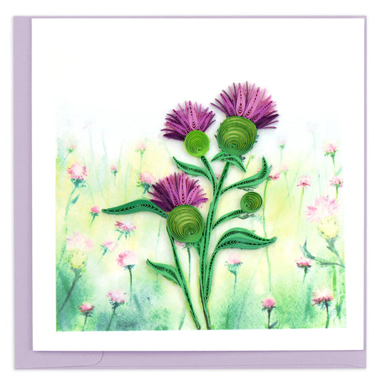 Quilling Card Thistle