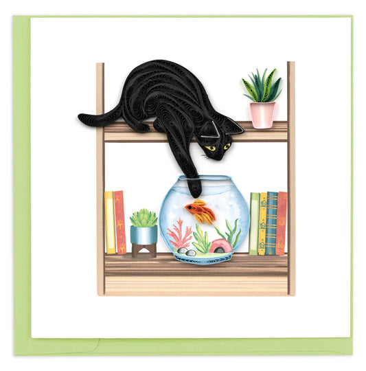 Quilling Card Mischievous Cat