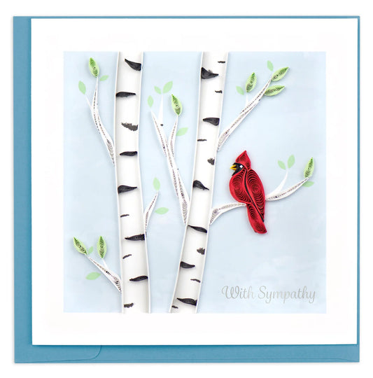 Quilling Card Cardinal Sympathy
