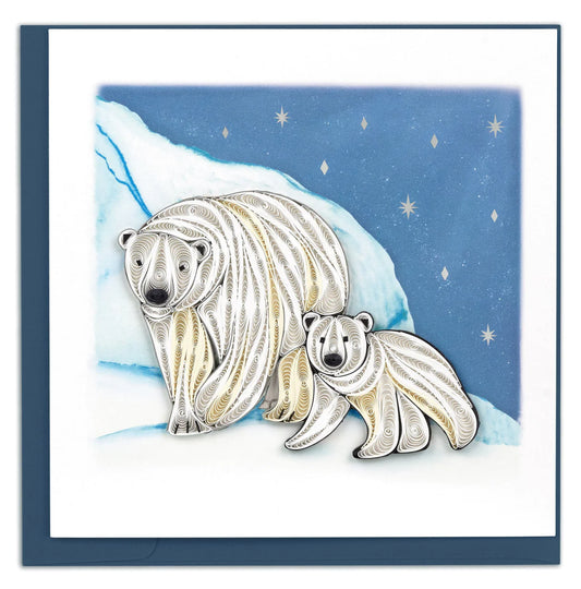 Quilling Card Polar Bears