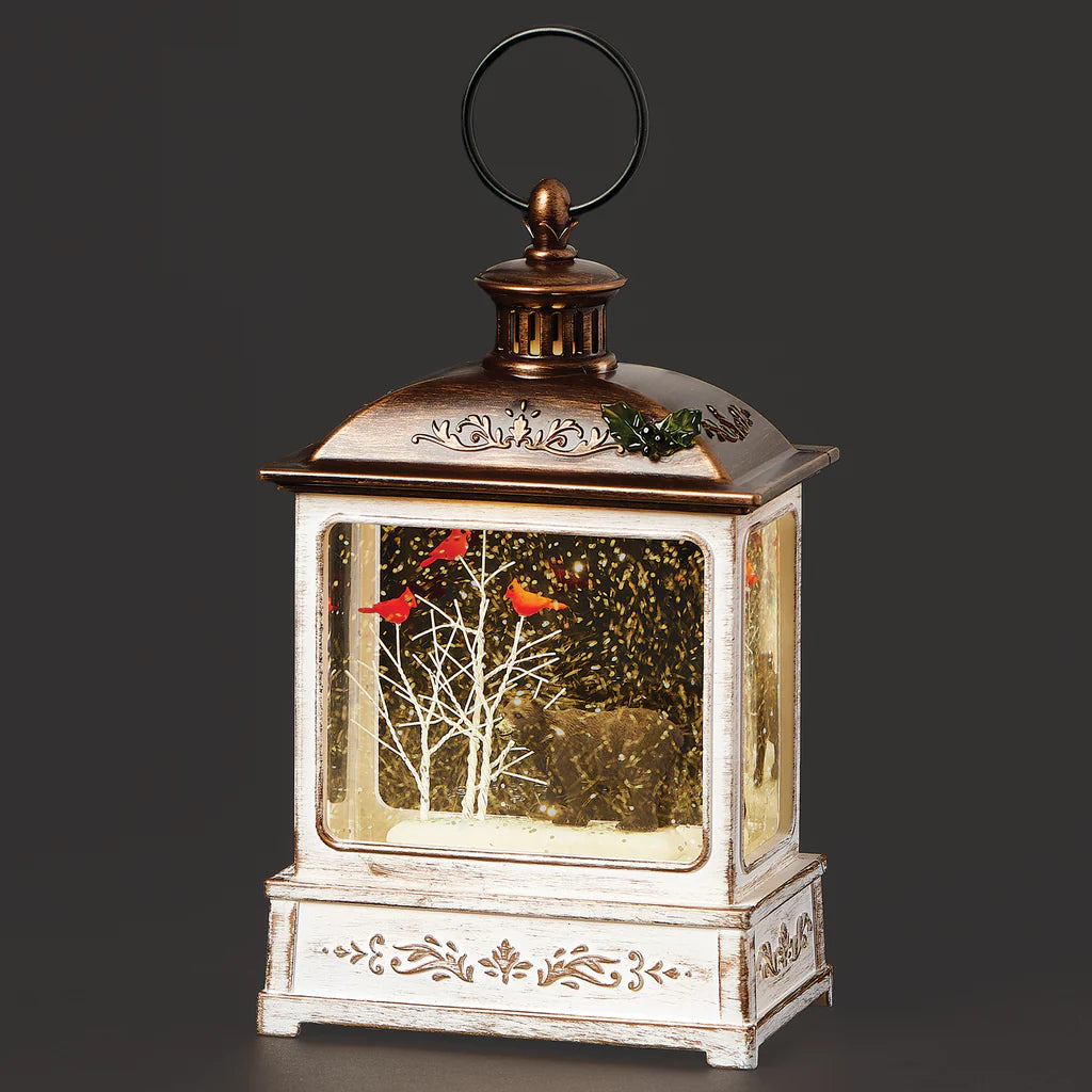 Confetti Lites Lighted Swirl Lantern with Black Bear & Cardinal