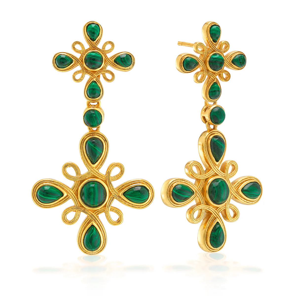 Capucine De Wulf Monique Gem Double Drop Earrings FR