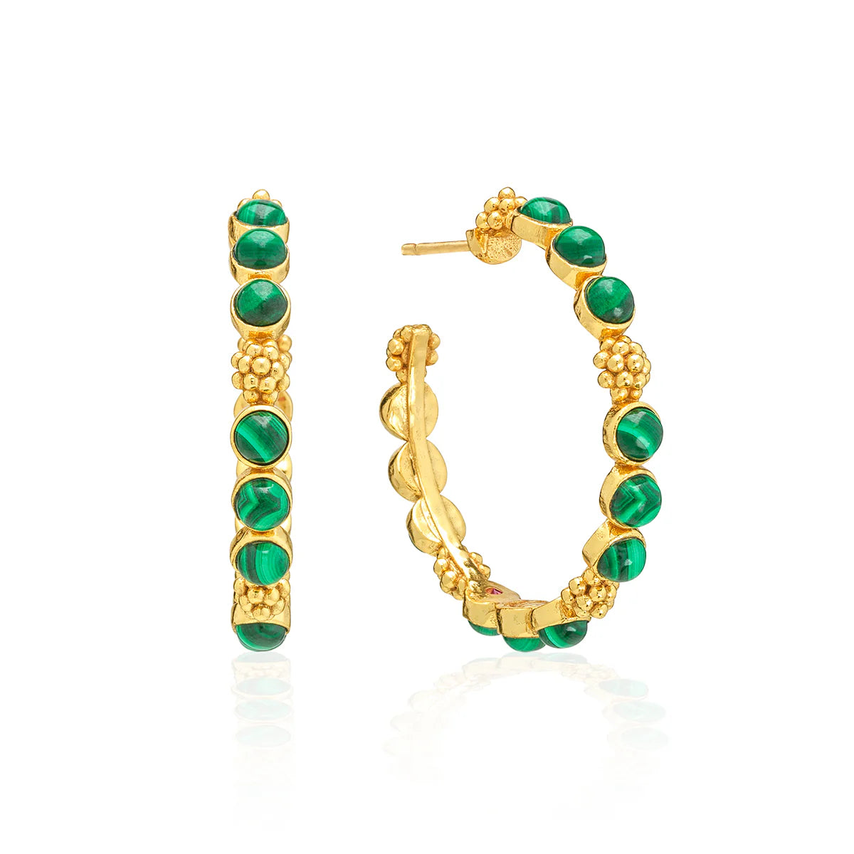 Capucine De Wulf Berry Gem Medium Hoop Earrings FR
