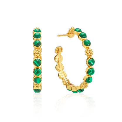 Capucine De Wulf Berry Gem Medium Hoop Earrings FR