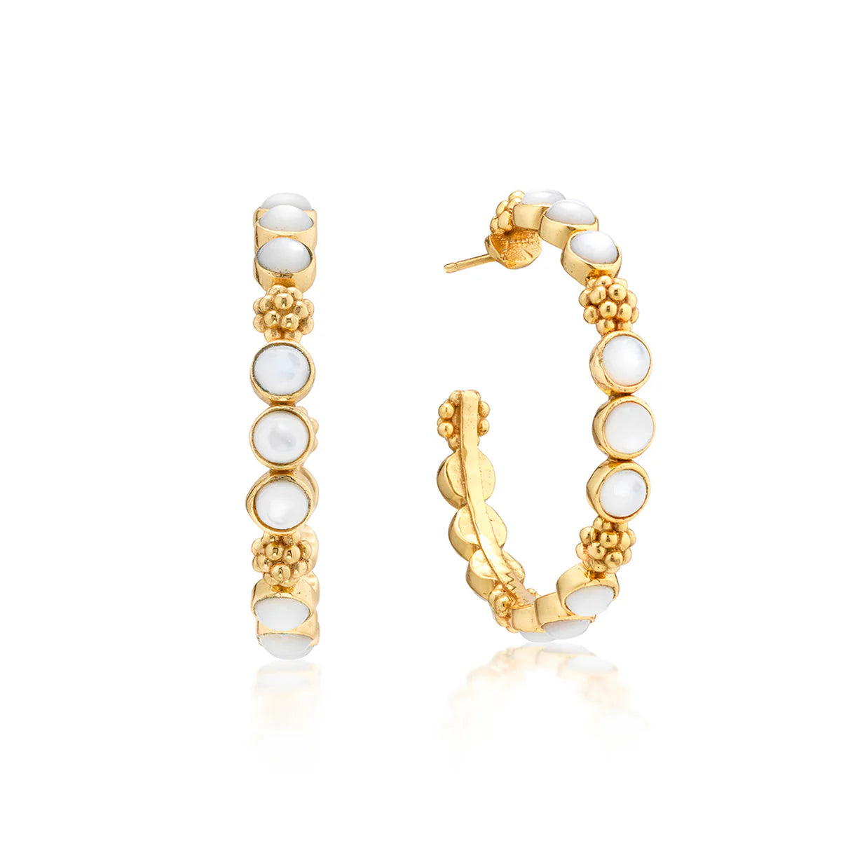 Capucine De Wulf Berry Gem Medium Hoop Earrings FR