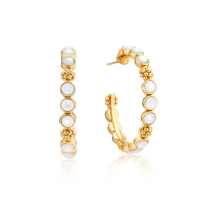 Capucine De Wulf Berry Gem Medium Hoop Earrings FR