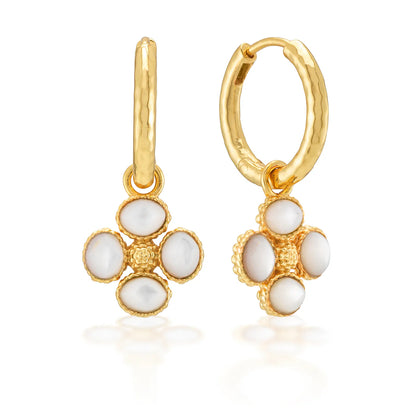 Capucine De Wulf Berry Clover Hoop Earrings With Double Sided Charm FR