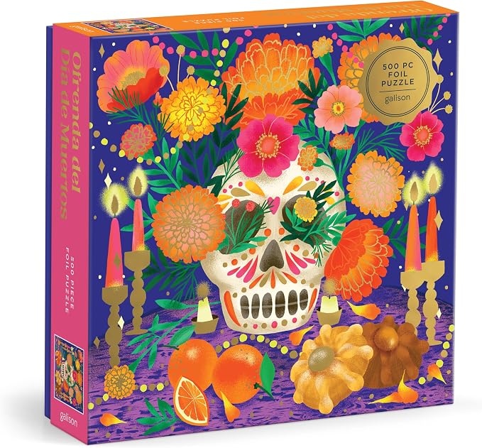 Ofrenda del Día de Muertos 500 Piece Puzzle with Foil