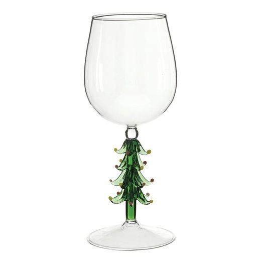 Tree Stem Wine Glass Green