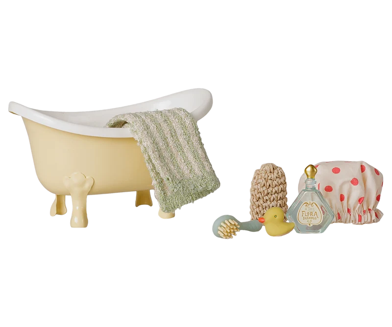 Maileg bathtub set - yellow