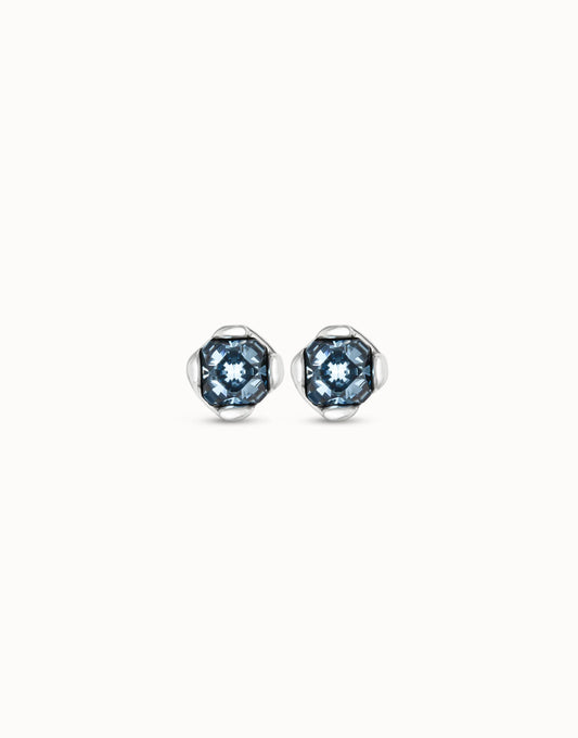 Uno Stud earrings with blue crystal