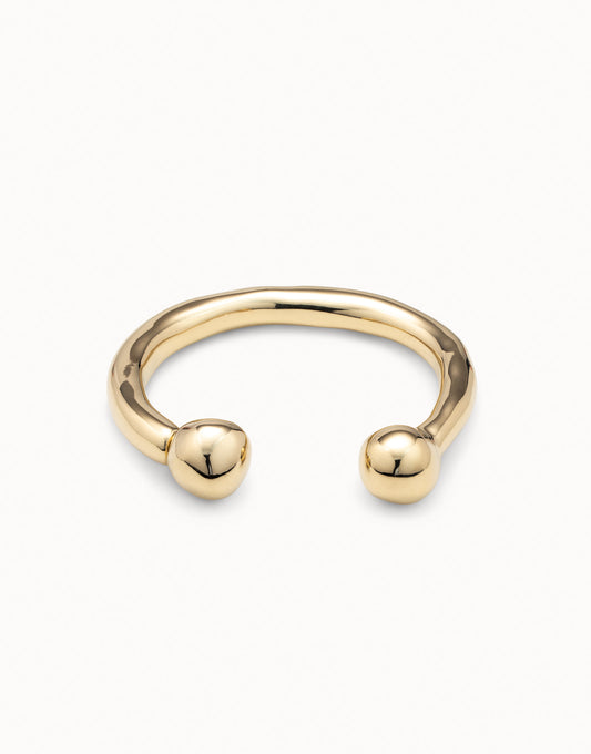 Uno Bangle bracelet with double ball Gold