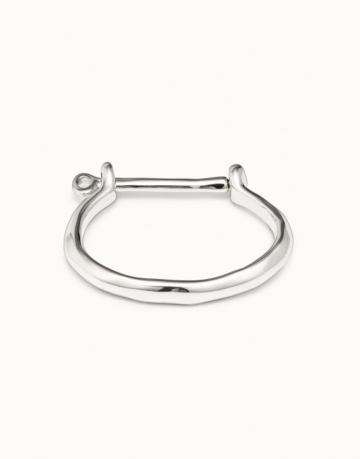 UNOde50 Bangle Bracelet With Shackle-Style Clasp - Silver