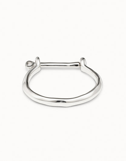 UNOde50 Bangle Bracelet With Shackle-Style Clasp - Silver