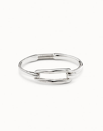 UNOde50 Bangle Bracelet With Buckle - Silver