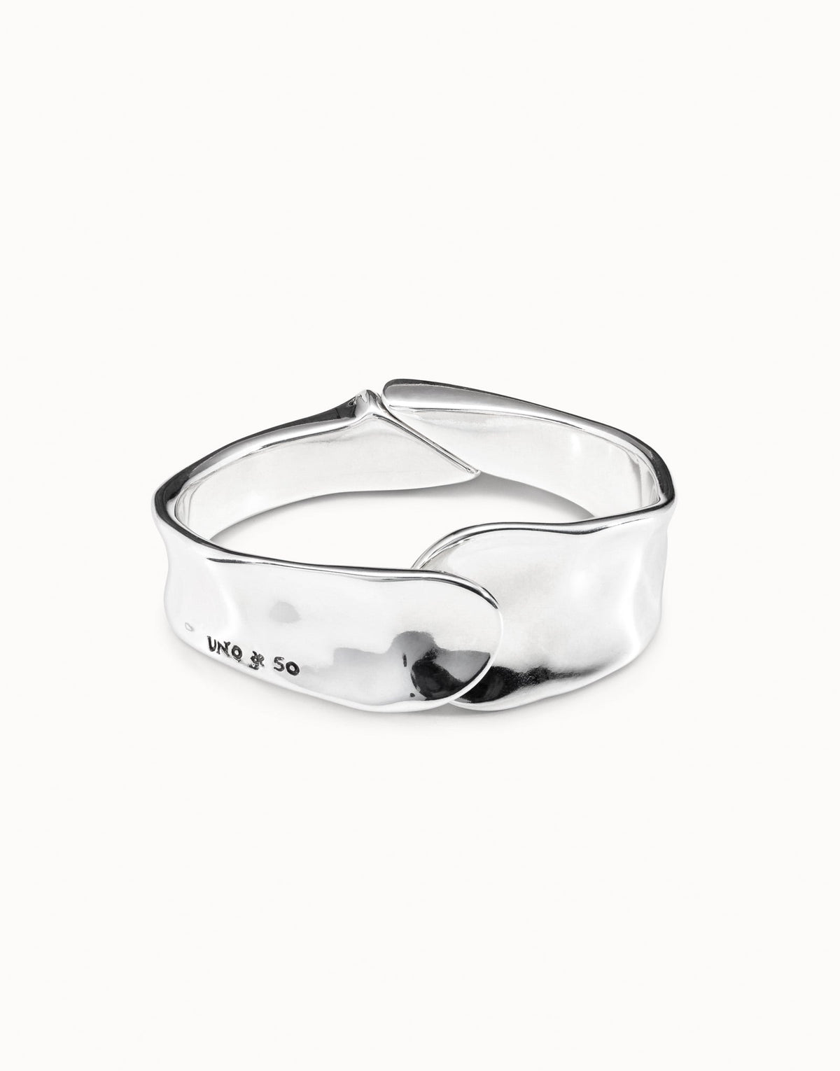 UNOde50 Minimalist Bangle Bracelet - Silver