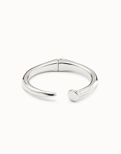 UNOde50 Nail Shaped Bangle Bracelet - Silver