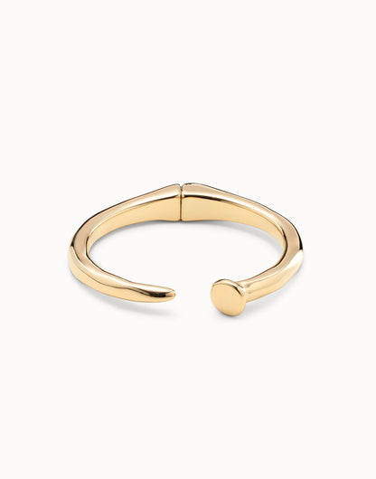 UNOde50 Nail Shaped Bangle Bracelet - Gold