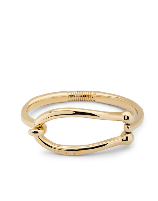 Uno Bangle Bracelet With Large Link Gold