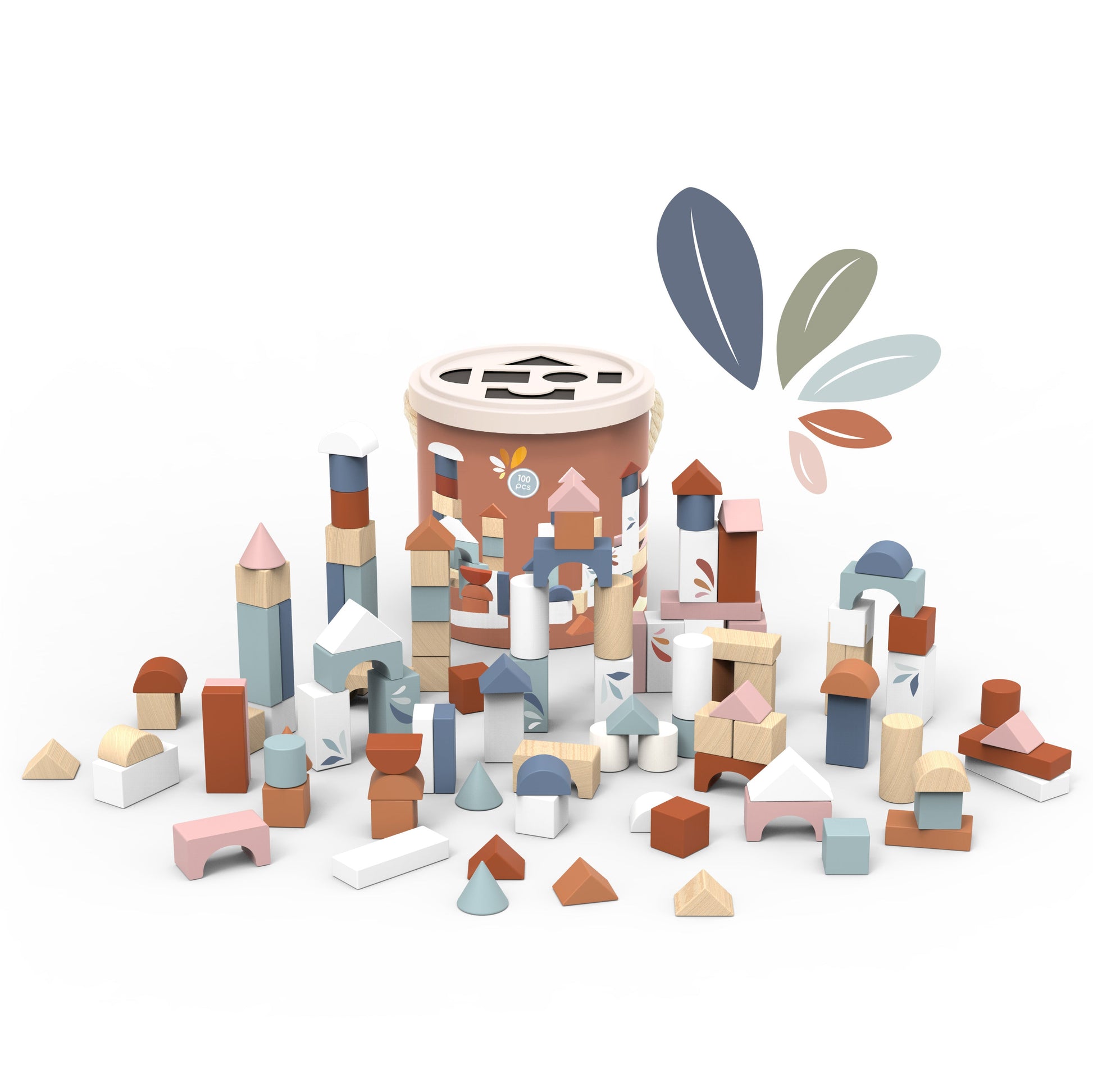 Drum with 100 Blocks Shape Sorter