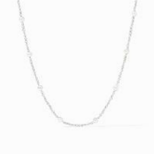 Julie Vos Solara Delicate Station Necklace Silver