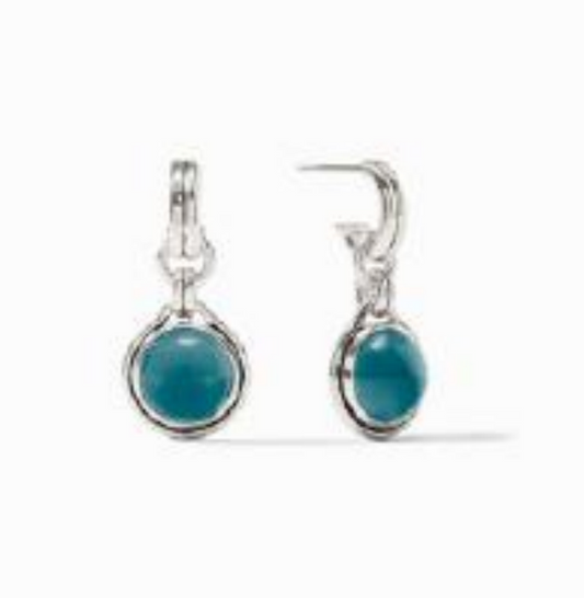 Julie Vos Solara Hoop & Charm Earring Silver