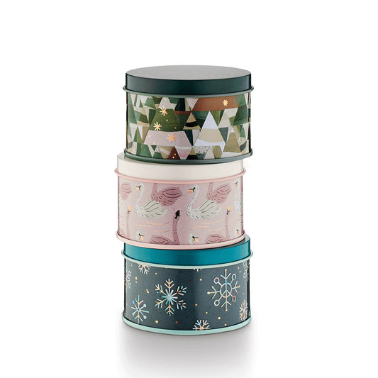 Balsam & Cedar, Pink Pine, Wondermint Tin Candle Trio Set