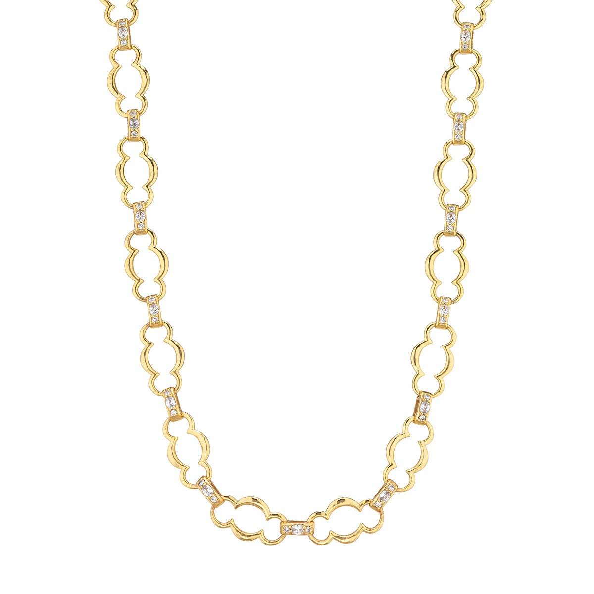 Capucine de Wulf Maharani Grande Chain Necklace - Clear Cubic Zirconia