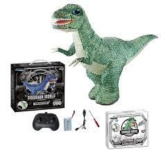 Remote Control Inflatable Dinosaur - Green
